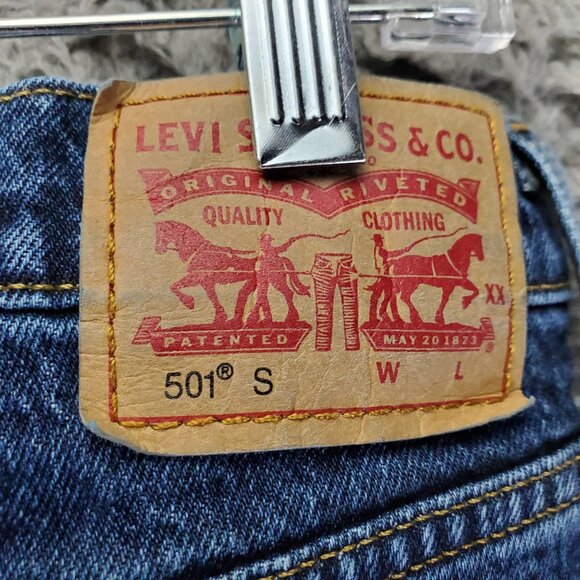 Levis Jeans Womens 31 Blue 501 Skinny High Rise Button Fly Stretch Denim - Picture 2 of 14